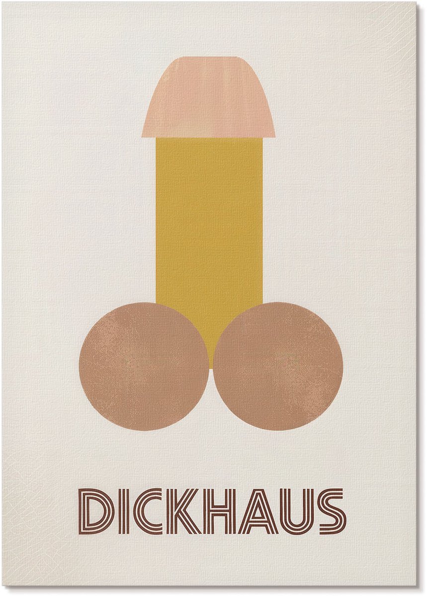 Tulup Polycanvas Wandposter - Dickhaus-Grafiek, Illustratie - A4 - Beige Wandposter - Rechthoek - Muurkunst - Woonkamer, Slaapkamer, Kantoor - Humoristisch