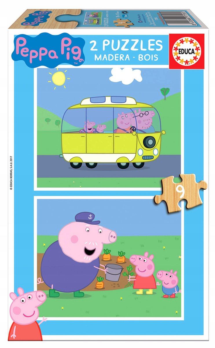 Educa - puzzel 2 x 9 stuks - Peppa Pig