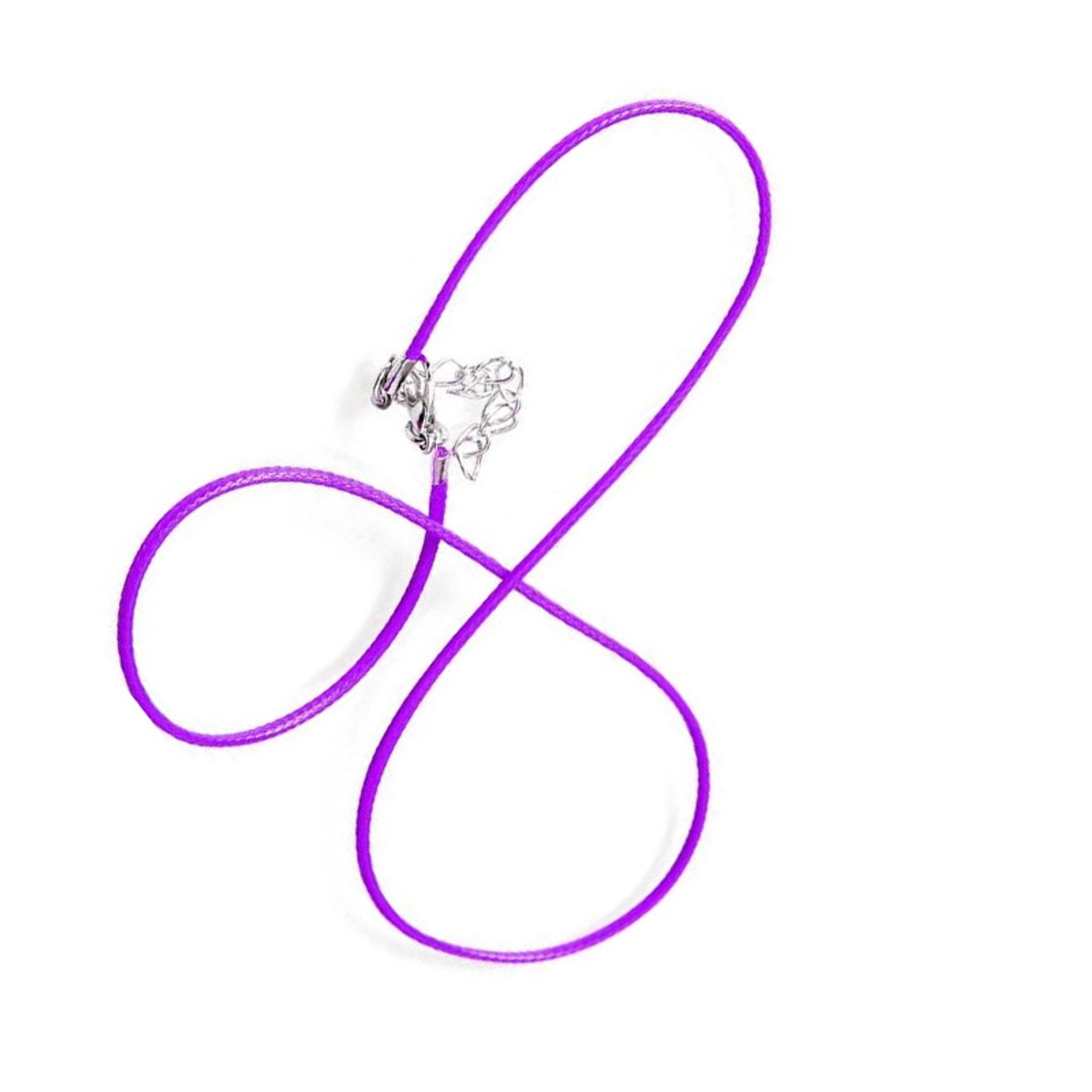 Elegante veterketting of armband, paars – 1,5 mm – 45 cm