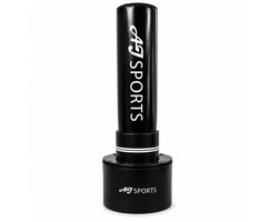 AJ-Sports Bokszak Staand - 175cm Hoog - Boksbal - Boxbal - Bokspaal - Boxing - Boksen - Sport - Kickboksen - Met zand, grind of water vulbare voet - Zwart - Makkelijk verplaatsbaar
