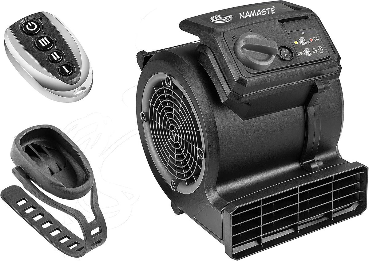 Kavora Ventilator - Vloerventilator - Grondventilator - Zwart - 33cm x 32cm x 27cm