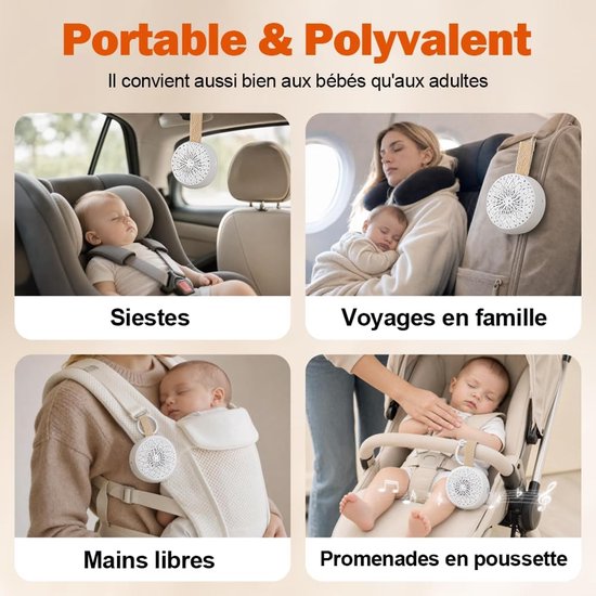 Nachtlampje Witte Ruis Baby - Slaapmuziek - Baby Witruismachine — afbeelding 3