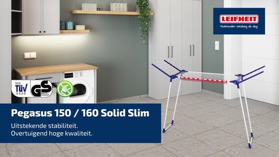 Leifheit droogrek Pegasus 150 solid slim - 15 m drooglengte