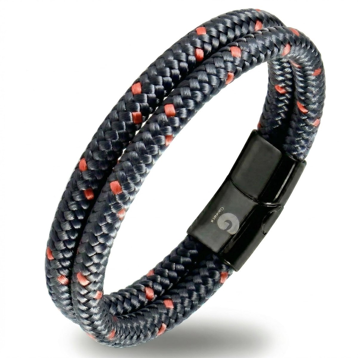 Touw armband Heren Navy Surfer Sportief -Koordarmband Galeara design Noa - Scheepstouw armbanden 17.5cm