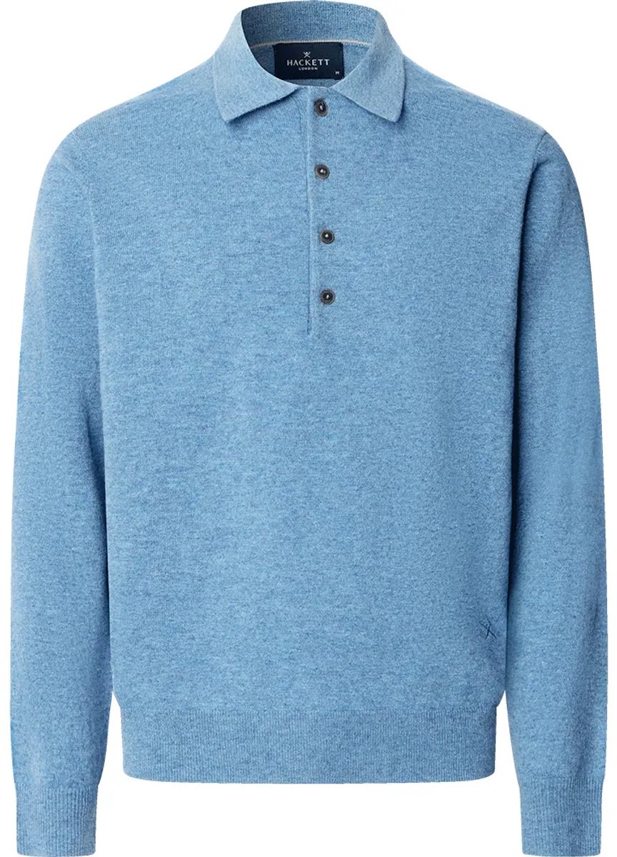 Hackett Hm7000279 Lange Mouw Poloshirt Blauw L Man