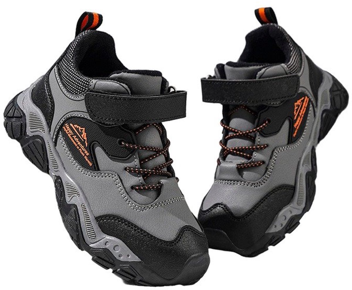 Currero Snowboots Jongens Sneeuwlaarzen Kinderen Winterlaarzen Jongens Gevoerde Winterschoenen Waterdicht Antislip Zool Warm Gevoerd Kinderlaarzen Lichtgrijs
