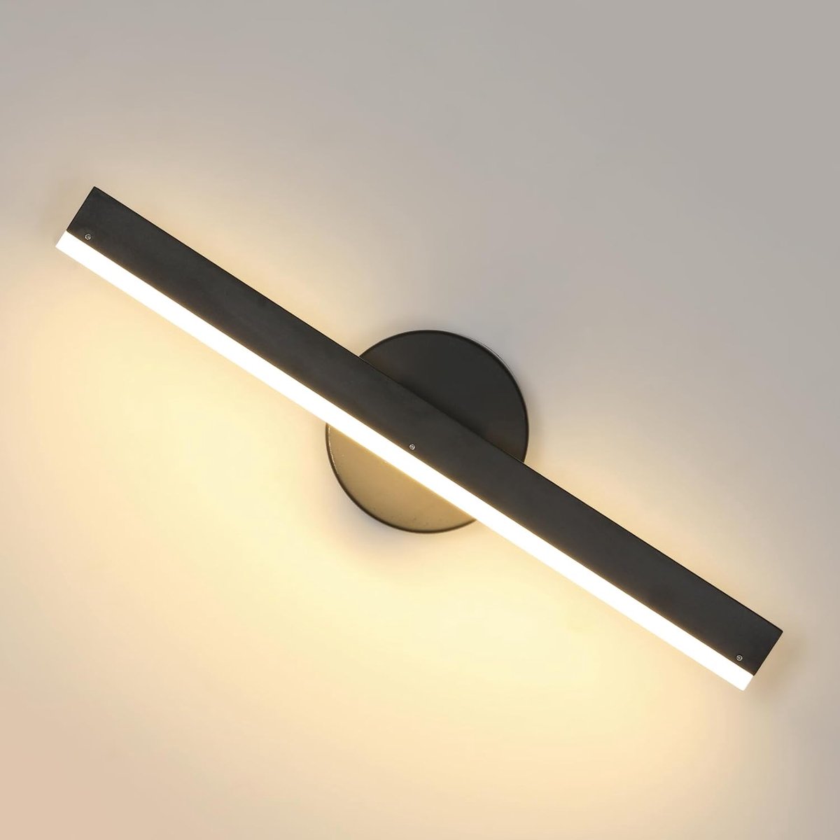 Riserva - Wandlamp - Rechthoekig Modern - 3000K Warm Wit LED - 12W IJzer en Acryl Draaibaar Zwart