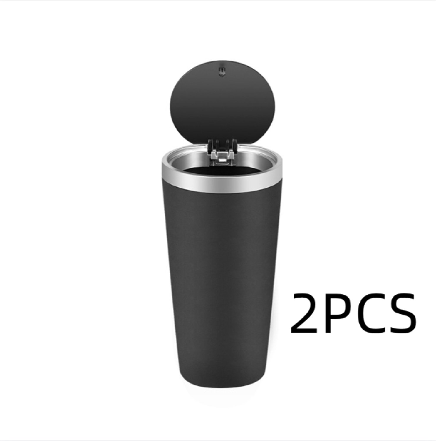 Mini prullenbak - Autoprullenbak - Afvalbak - Lekvrij - 800 ml - Draagbare autoprullenbak voor SUV's - Zwart - 2 stuks