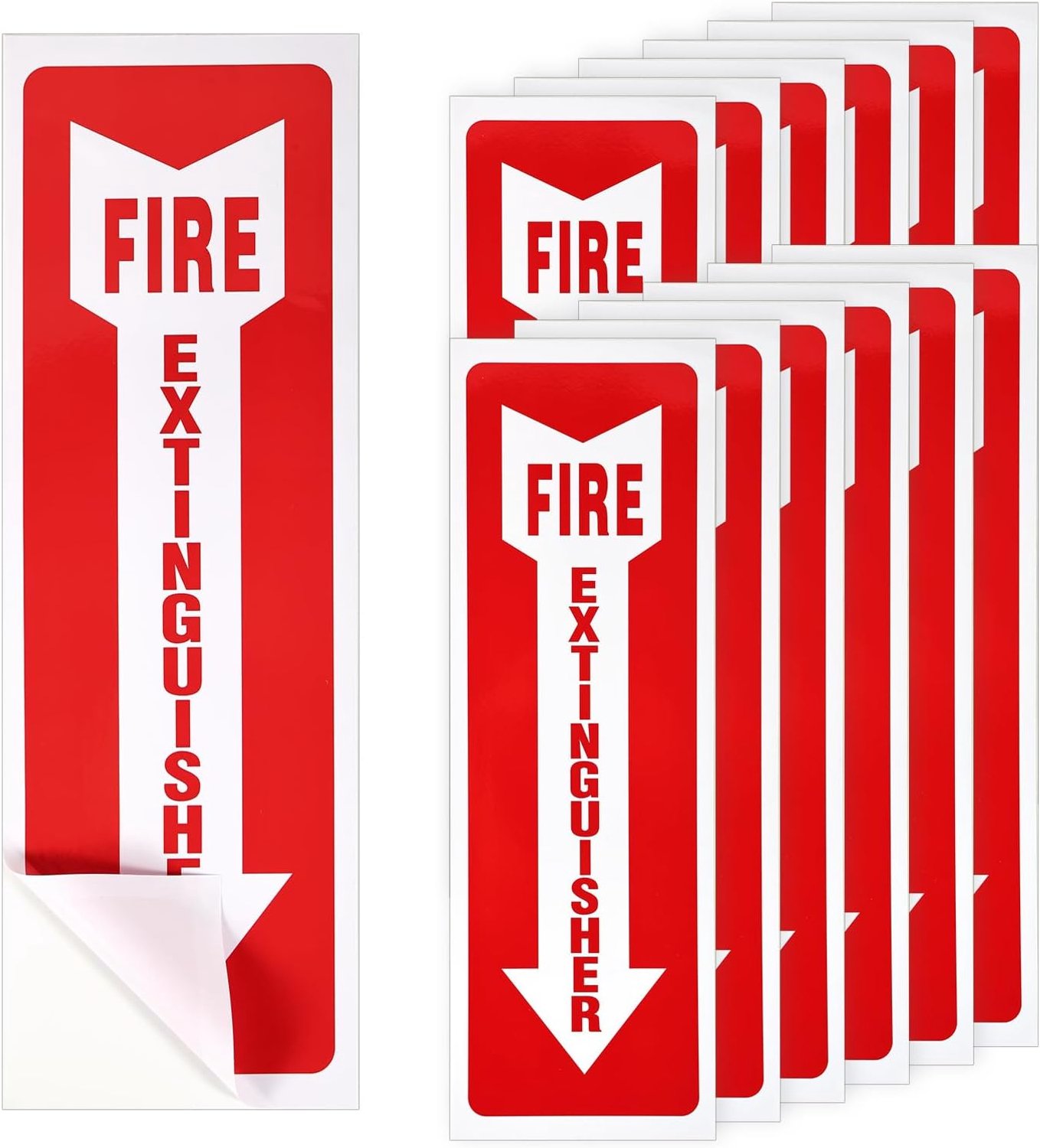 Brandblusser Borden 10,2x30,4cm - Weerbestendige Zelfklevende Stickers - m-winkel
