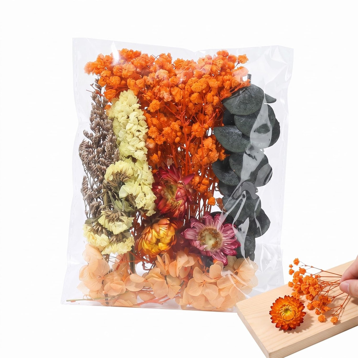 Famanu Decoratieve gedroogde bloemen set voor epoxy, kaarsen en geschenken