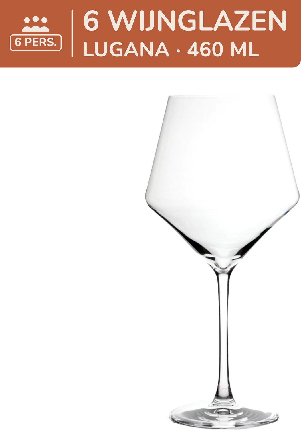 Set van 6 witte wijnglazen - vaatwasserbestendig - 460 ml - 6 persoons - glas - Lugana - Kade 171 glazen - hip en trendy