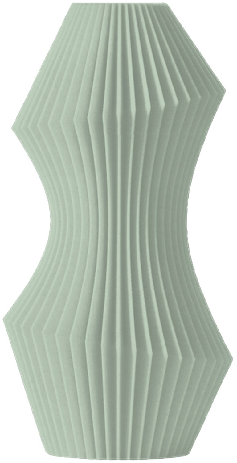 Layvo LORIN Vaas - Salie - D14 x H25 cm - droogbloemen vaas - organische vaas - gerecycled plastic