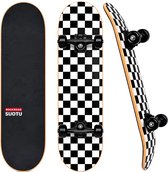Suotu Skateboard - 80x20cm - ABEC-9 - 95A - schokabsorptie - Jongens - Meisjes - Volwassenen Skateboards