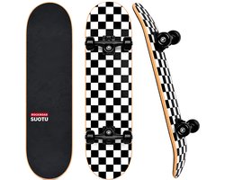 Suotu Skateboard - 80x20cm - ABEC-9 - 95A - schokabsorptie - Jongens - Meisjes - Volwassenen Skateboards