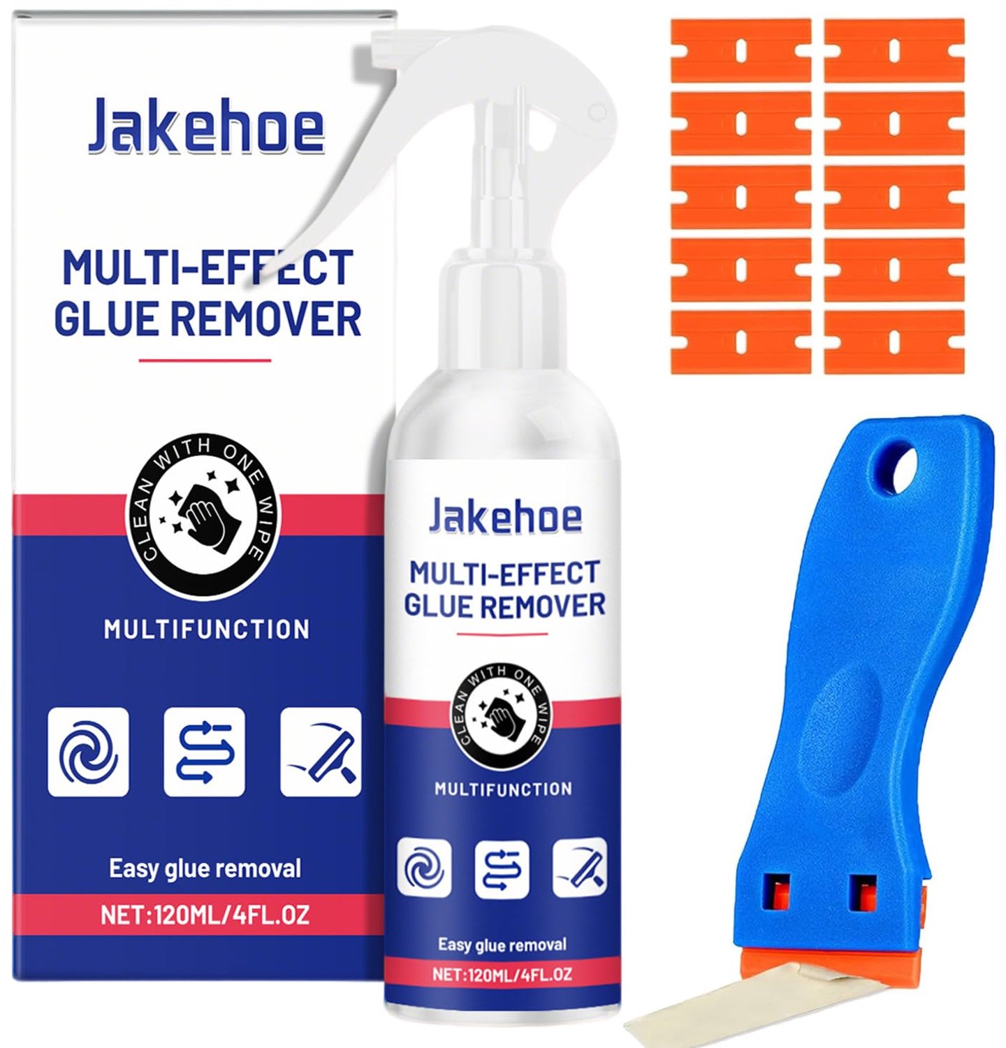 Lijmoplosmiddel 120 ml - Multifunctionele schraper - Verwijdert snel etiketten en lijmresten - m-winkel