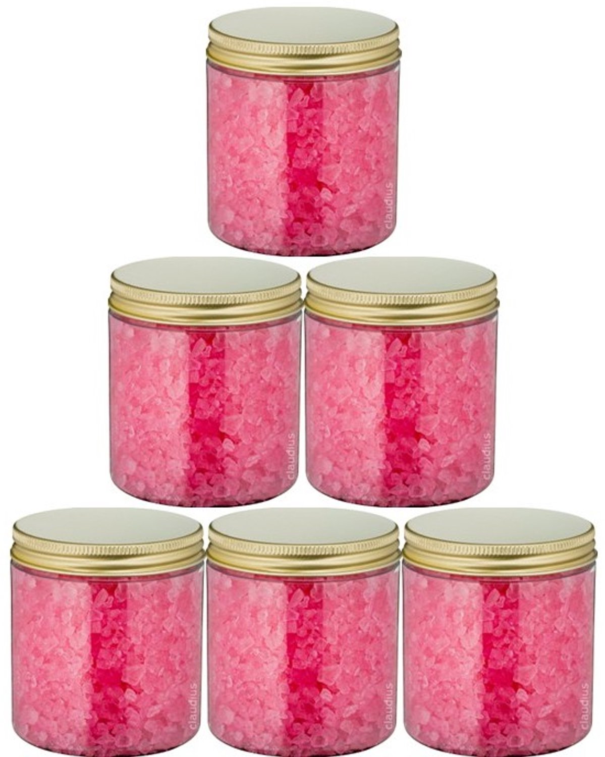 Claudius Badzout Rozen - 300 gram - Pot met gouden deksel - set van 6 stuks - pure ontspanning