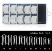 Canni Nagel Tips Transparant Blanco - 100 stuks - Nageltips - Nageltips voor Gelnagels - Nagel Tips Acryl - Nail Tips - Nail Tips Clear