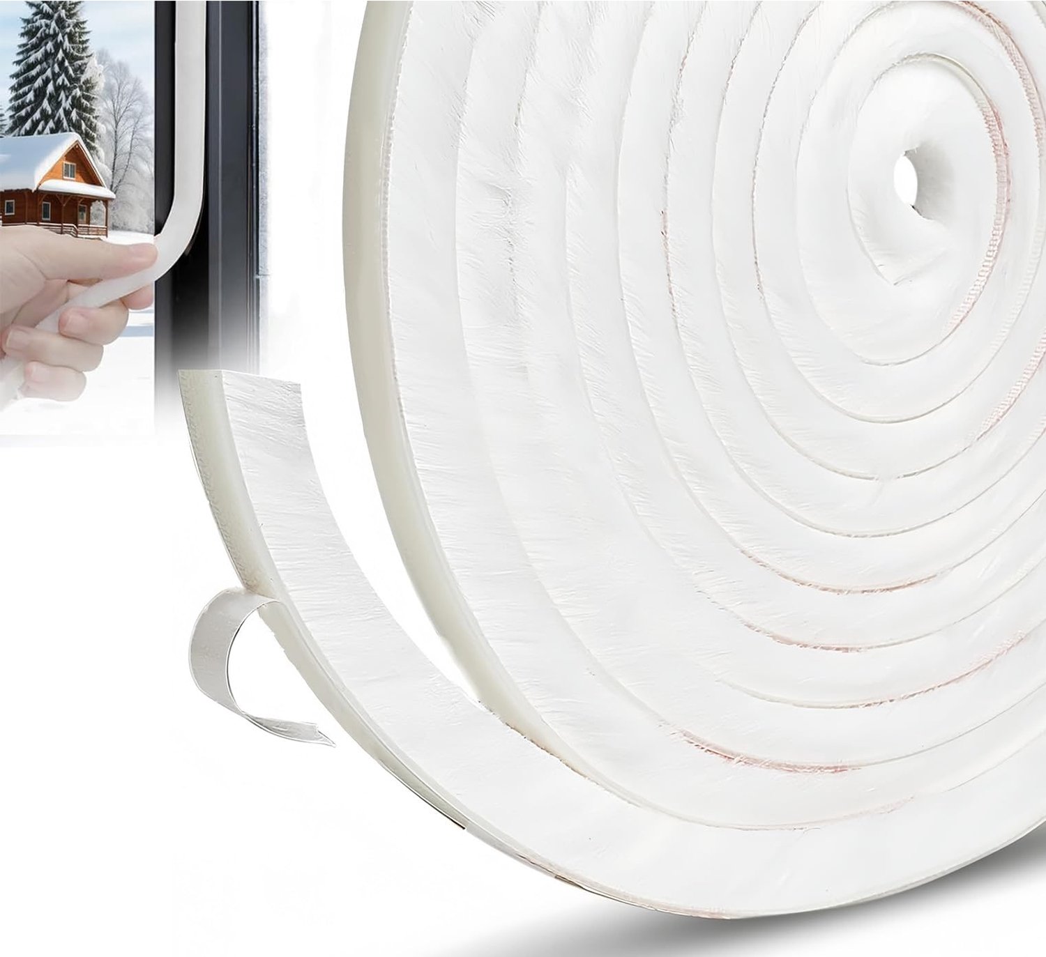 Tochtstrip - 5 m - 9 x 5 mm - Wit