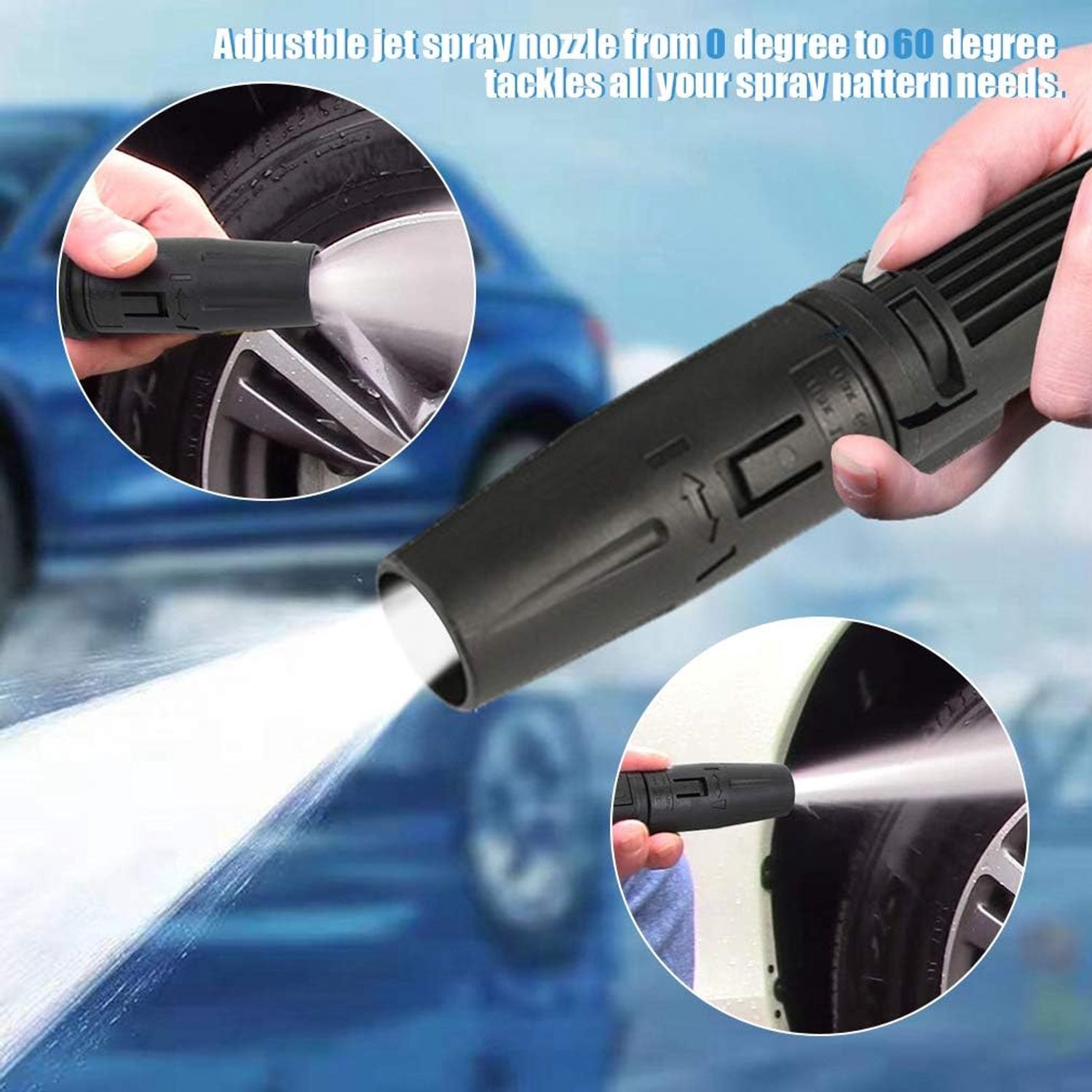 Hogedrukspuit - Hogedrukreinigeraccessoires - Hogedruksproeier - hogedruksproeier - met 2 sproeiers - Accessoires voor reinigingsgereedschap - Geschikt Voor Karcher K2 K3 K4 K5 K6 K7 Hogedrukreinigerbevestiging- hogedruk waterpistool - Spuitmond – foto 2