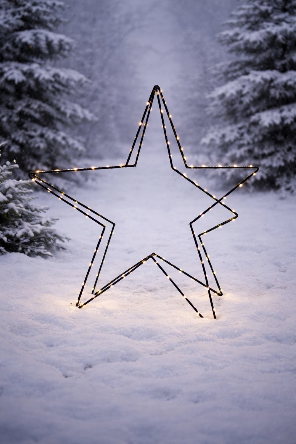 X-Mas kerstster met LED verlichting voor kerst - 80 x 80 cm totaal 120 LED lampjes met Timer - Warmwit