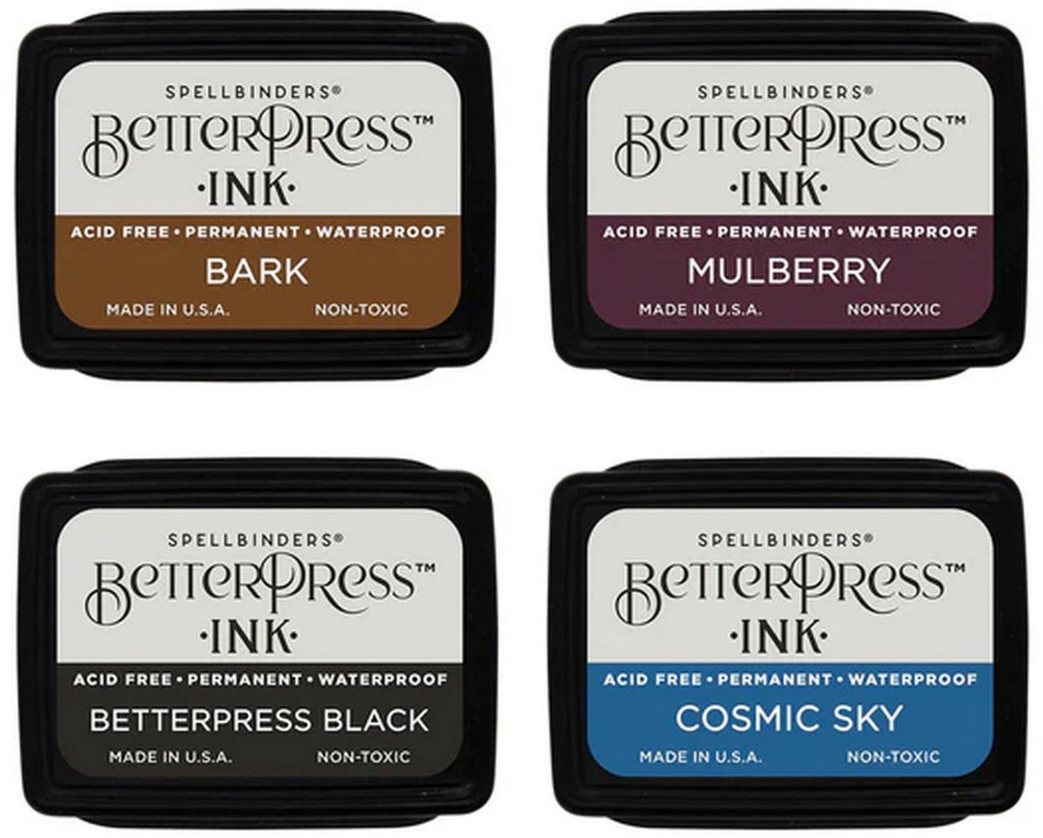 Spellbinders BetterPress Mini Stempelkussens - Regal Tones - 4 st.