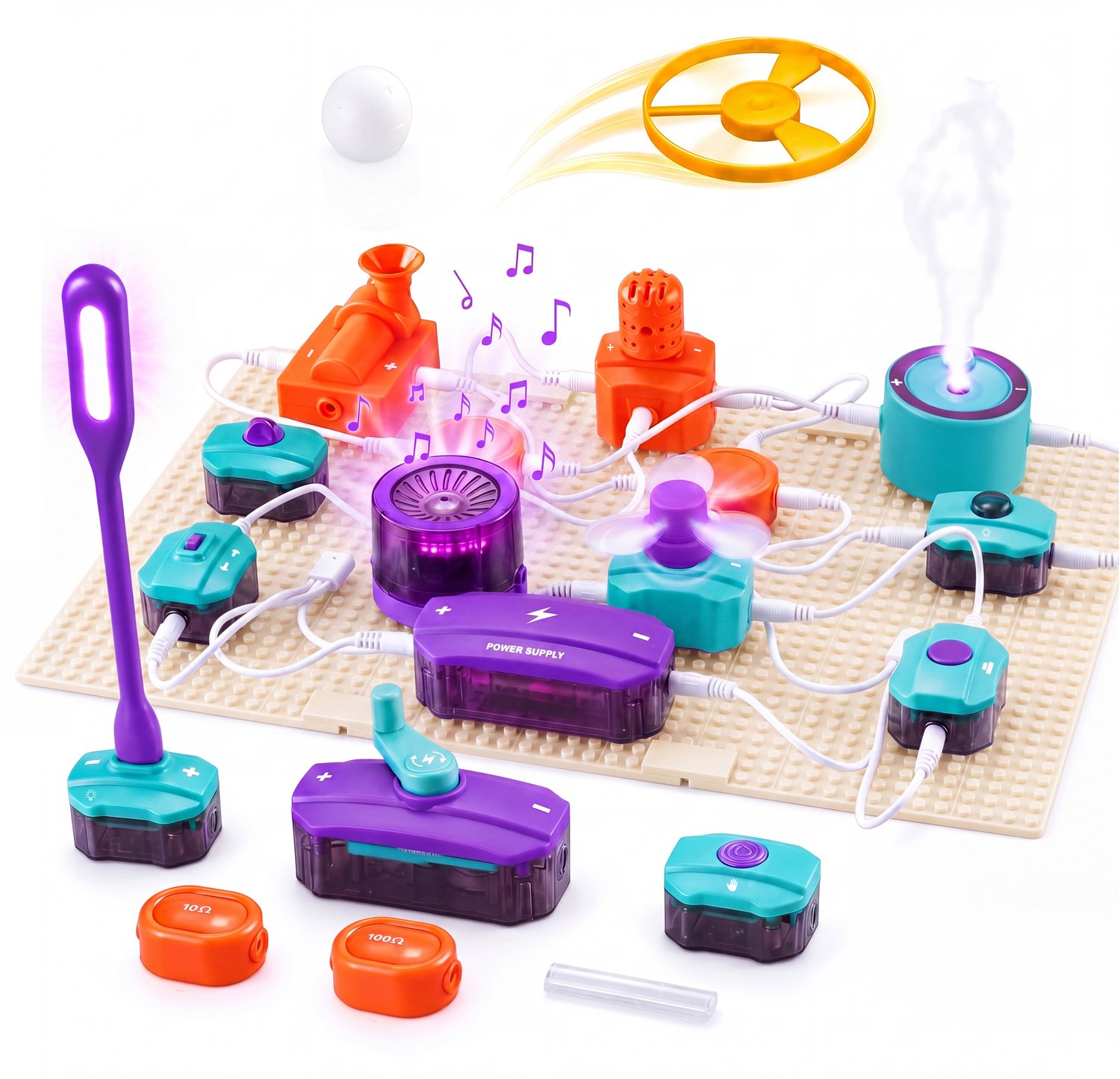 Silvergear® DIY Wetenschap Bouwset 60 Mogelijkheden - Experimenteerdoos - Elektrische Circuits Maken - STEM Speelgoed Vanaf 6 Jaar - Science Kit - Educatief Montessori Speelgoed - Techniek Bouwpakket - Cadeau Jongens en Meisjes 6,7,8,9,10+ Jaar