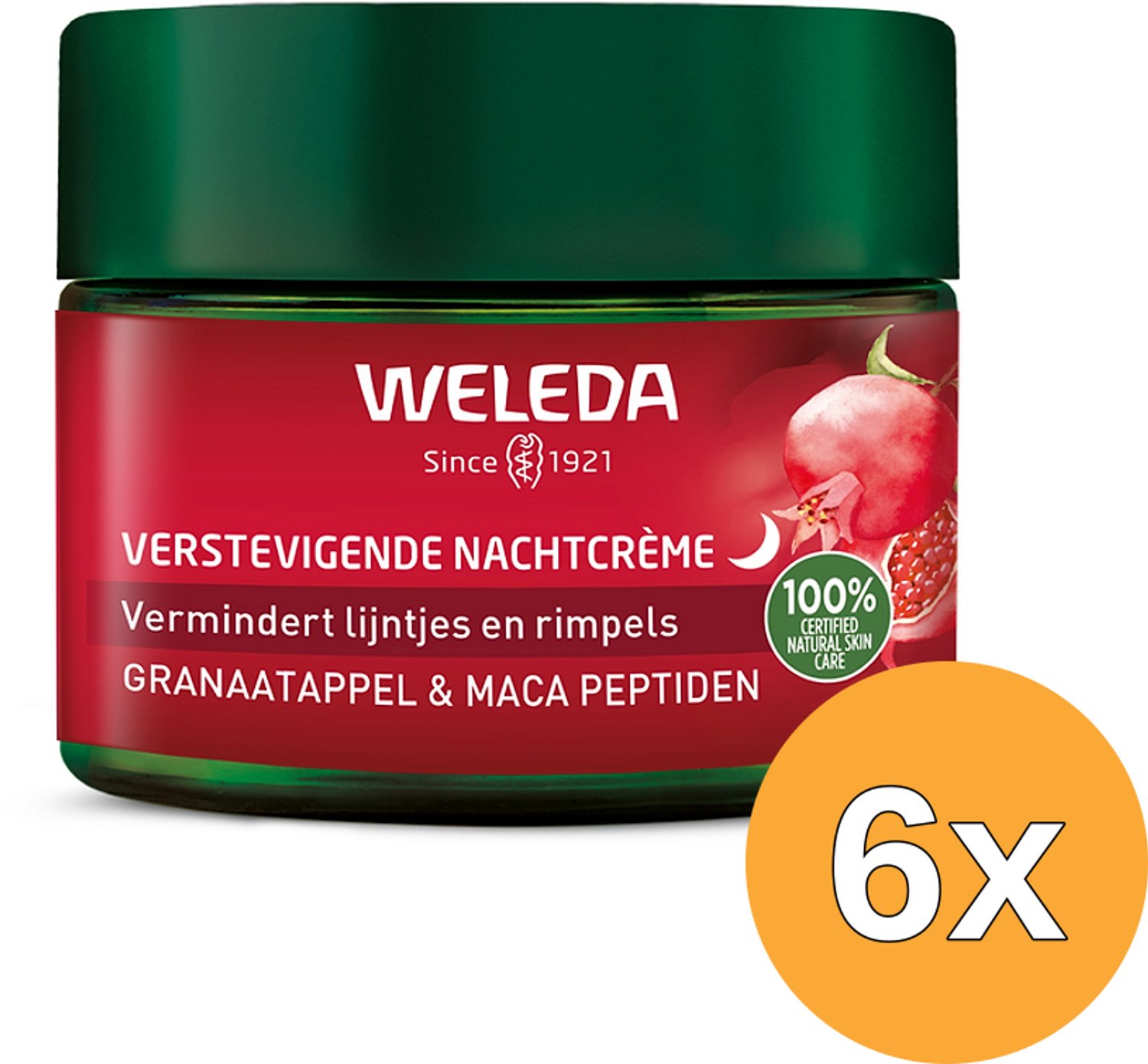 6x WELEDA Verstevigende nachtcremegranaatappel/maca (40 ml)