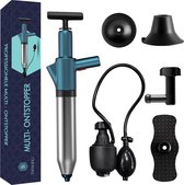 Multi Afvoer Ontstopper met Opblaasbaar kopstuk - WC ontstopper met hoge druk - Toilet Ontstopper - Gootsteenontstopper - Plopper - Luchtdruk Ontstopper - 0-8 Bar - RVS - Merknaam: Swannu®