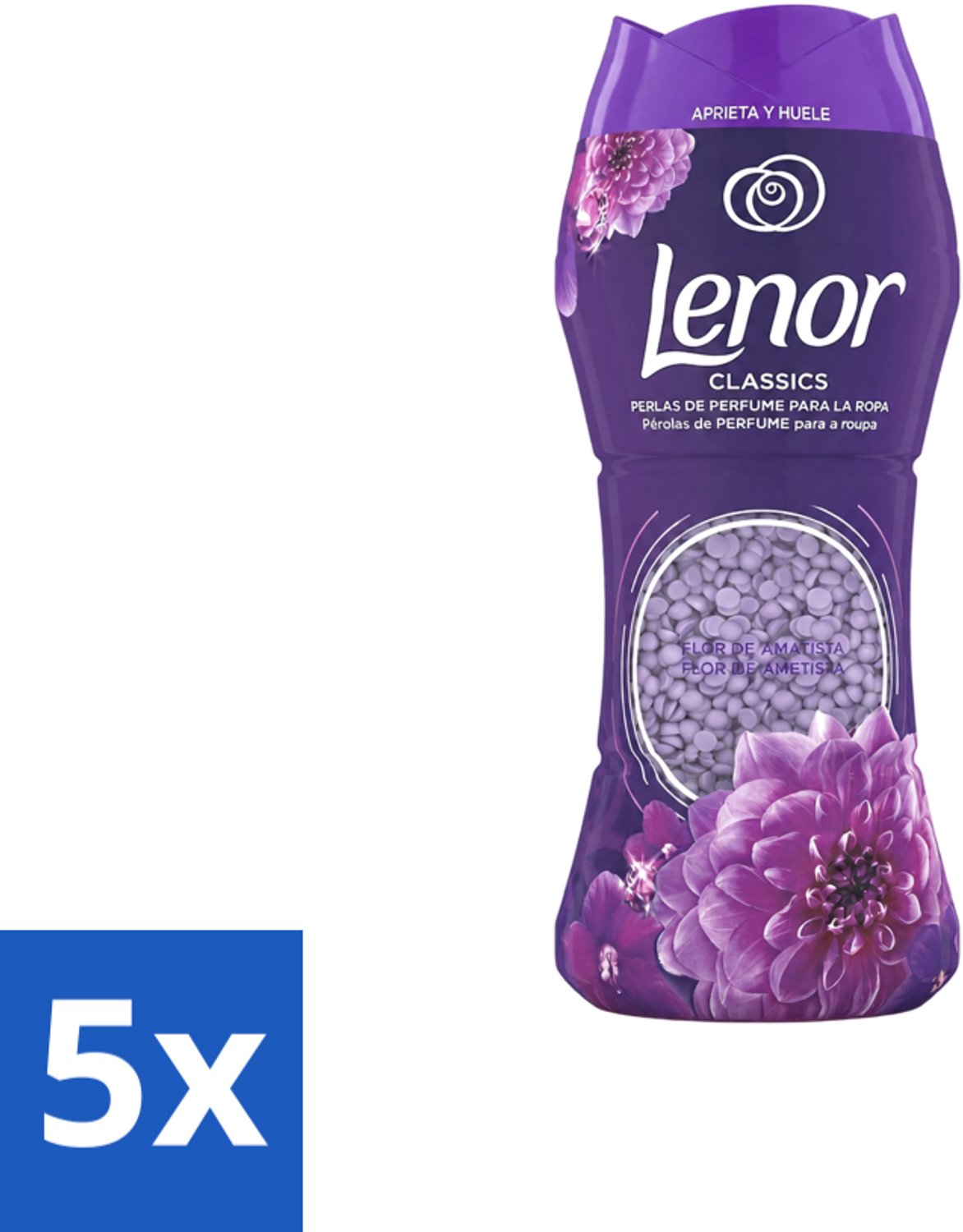 5 x Lenor Unstoppables – Geurbooster – Amethyst – 210 g - Voordeelverpakking - 5 stuks