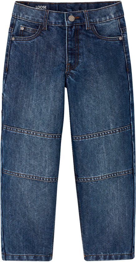 Cargojeans voor jongens ongewassen denim