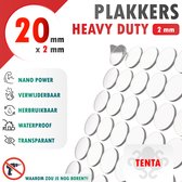 Dubbelzijdig Tape Plakkers 20mm x 2mm - 25x - TENTA Heavy Duty