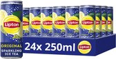 Lipton Ice Tea Sparkling blik - Original - 24 x 250 ml - Voordeelverpakking