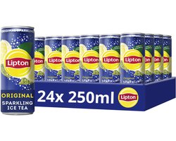 Lipton Ice Tea Sparkling blik - Original - 24 x 250 ml - Voordeelverpakking
