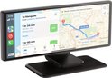 AutoSky smart display met navigatie-interface, reistijden naar Mengede en kaartweergave.