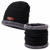 RAMBUX® - Muts - Sjaal - Muts & Sjaal Set - Isolerend en Sneldrogend - Bivakmuts - Zwart