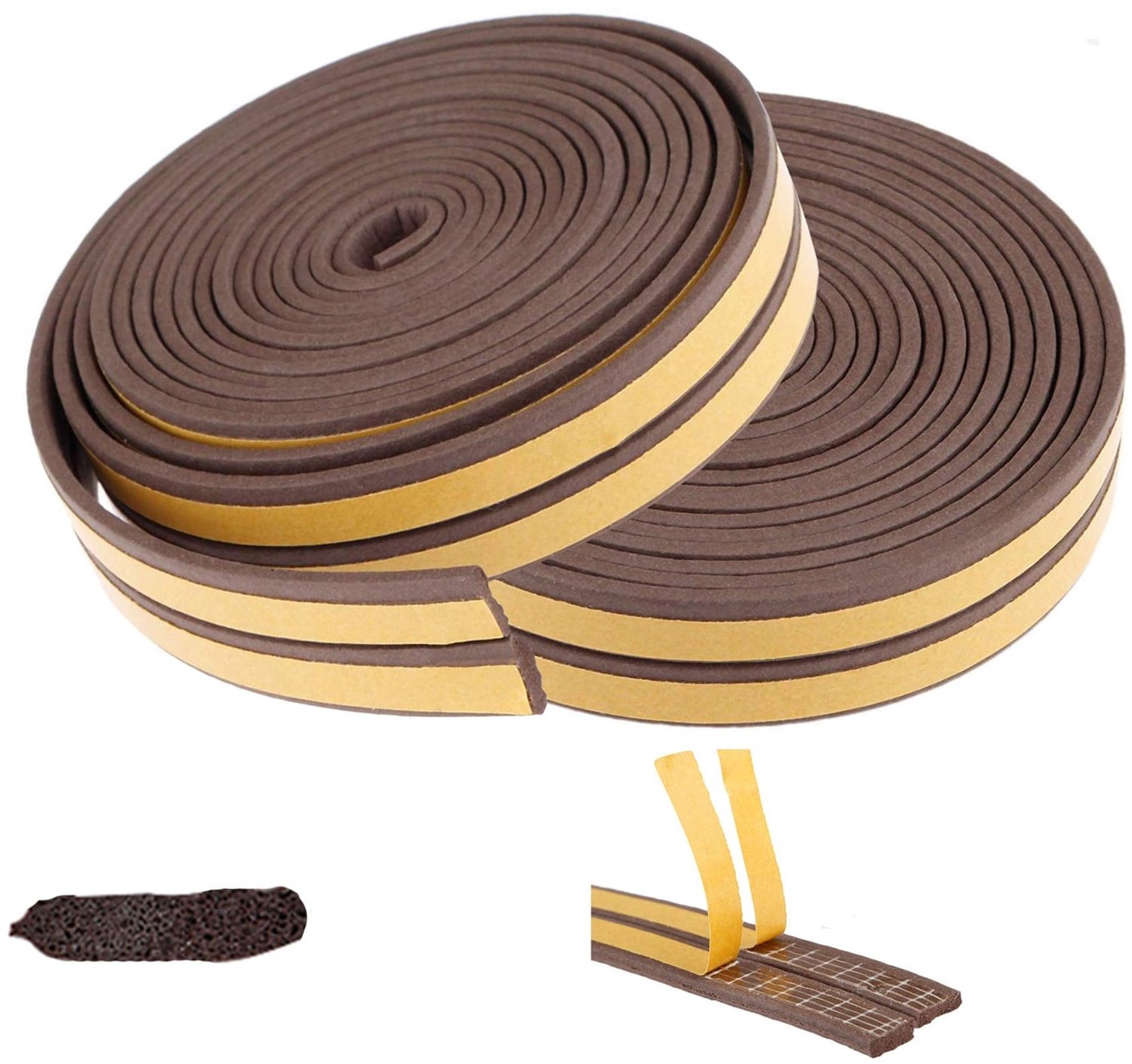 Tochtstrip I-vorm Epdm - 9 x 2 mm - 33 m