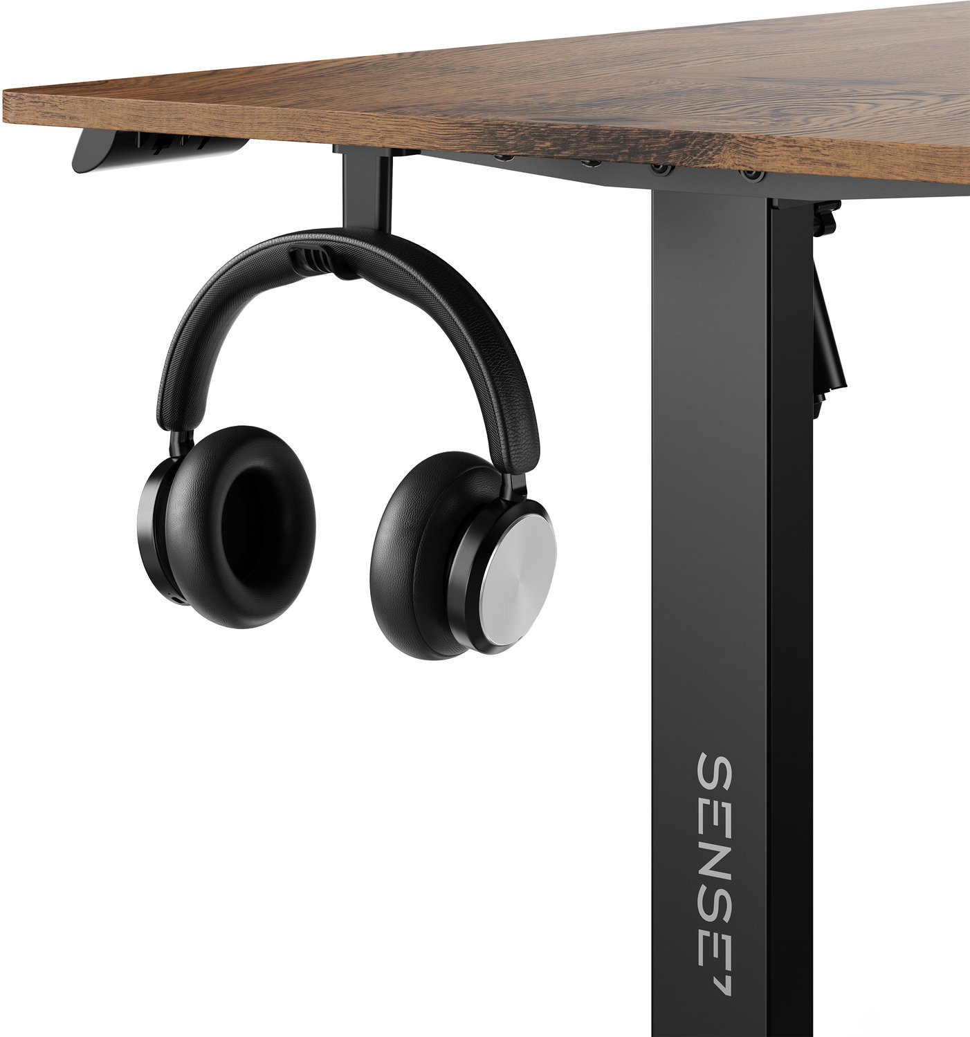 SENSE7 NOJO LIGHT - Elektrisch Verstelbaar Bureau - 100x60 cm - Geheugenfunctie - Zit Sta Bureau - Computertafel - Donkerbruin thumbnail 5