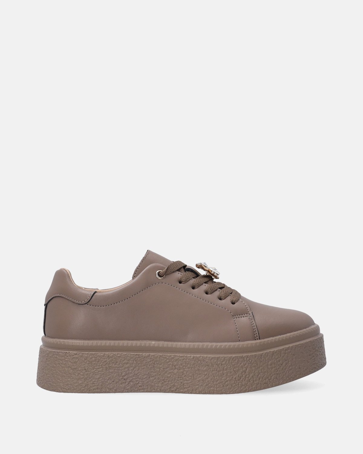 Sneakers - Damesmodel - Glad leer - Decoratief detail