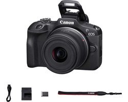 Canon EOS R100 + RF-S 18-45 IS STM - Systeemcamera - Foto en Video - Compact formaat - Creative assist - Camera met standaard zoomlens