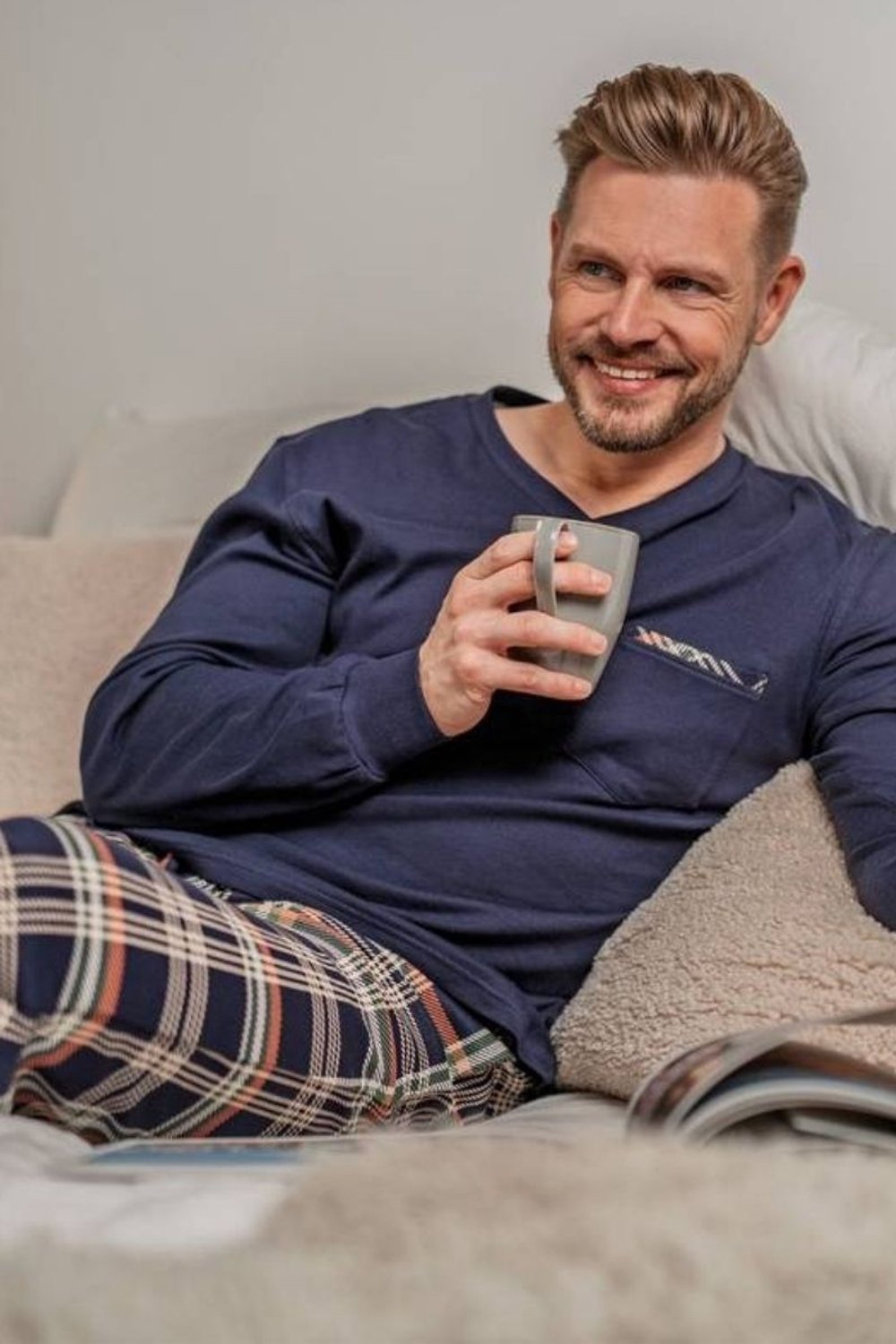 Ringella Katoenen dames pyjama nachtblauw Ringella - Blauw - Maat - 60