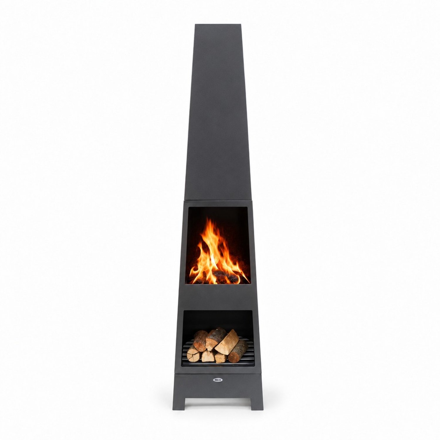 Bol.com HEAT Oslo Tuinhaard met Houtopslag - Houtkachel voor Buiten - 36x36x150 cm aanbieding