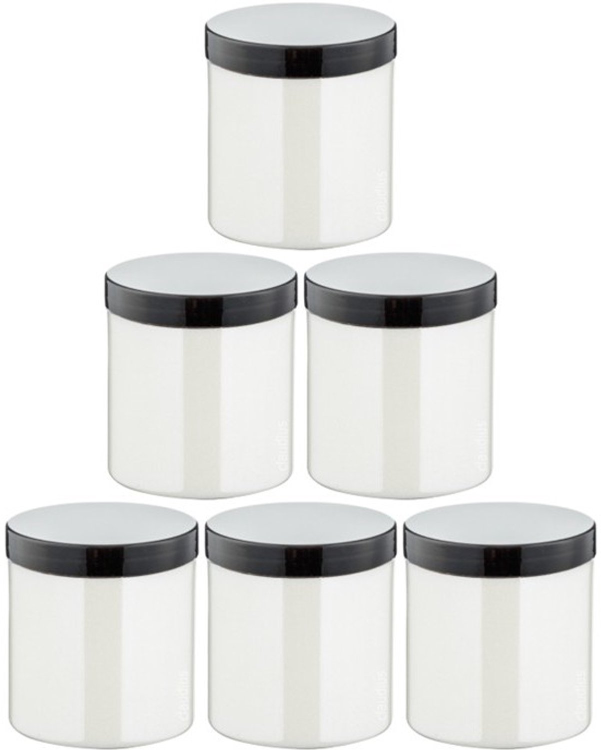 Claudius Scrubzout White Lotus - 300 gram - Pot met zwarte deksel - set van 6 stuks - Hydraterende Lichaamsscrub - Body Scrub