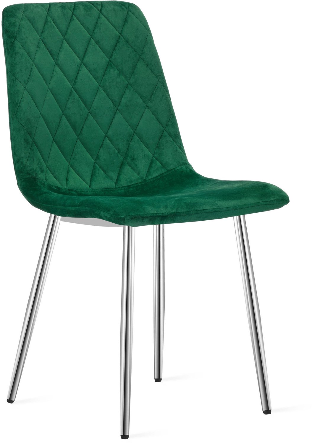 LEOBERT TURIN Eetkamerstoel – Groen Velvet – Metalen Poten – Comfortabele Ergonomische Zitting – Modern Design – Velvet Stoel voor Woonkamer, Keuken en Eetkamer – Max. 110 kg