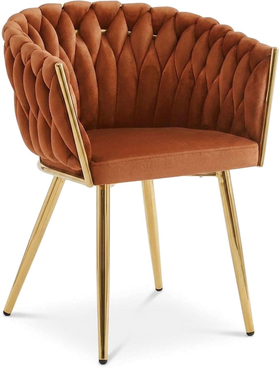 Oskar ORION Eetkamerstoel – Groen Velvet – Goudkleurige Metalen Poten – Comfortabele Gestoffeerde Zitting – Modern Design – Velvet Stoel voor Woonkamer, Keuken en Eetkamer – Max. 110 kg
