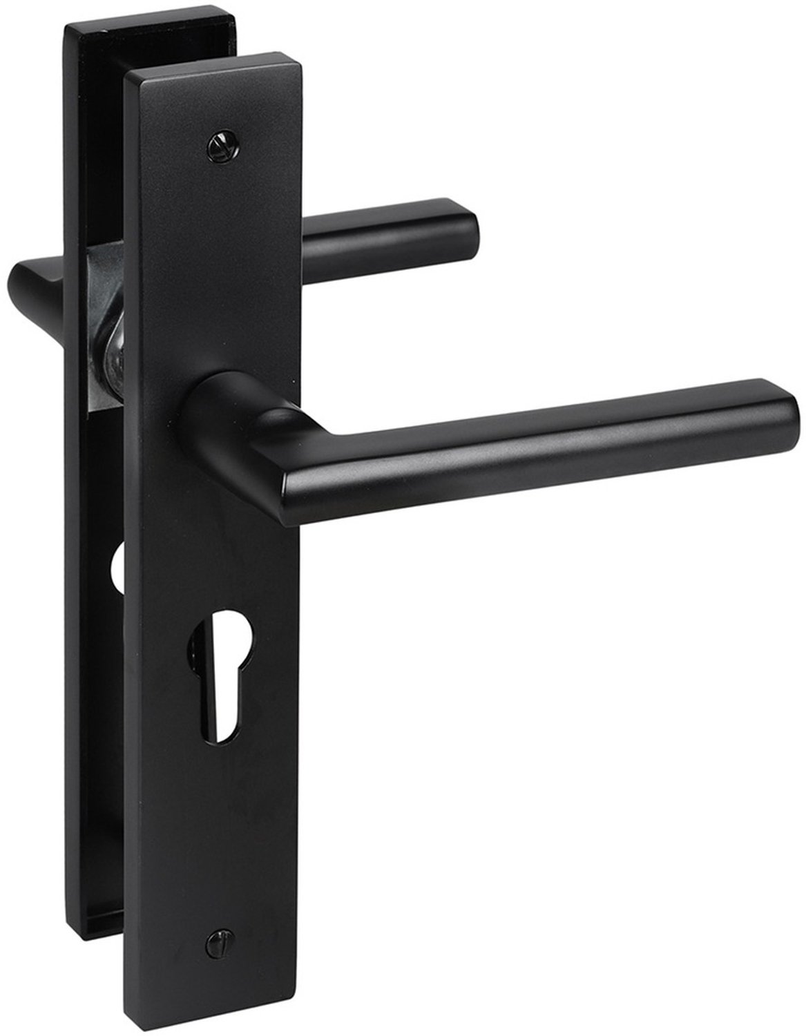 Impresso Redhill Kruk/Schild - Ovaal Schild - PC55 - Schroefbevestiging - Aluminium - Kleur Zwart - Geschikt voor Binnen en Buiten - Gewicht 600 Gram - Deurklink op Kortschild
