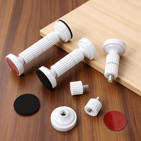 Verstelbare Bedframe Steunen voor Hoofdbord, Wandbevestiging en Stabilisatie - Eenvoudige Installatie, 43-112mm, Verbeterde Dikte van 3mm (Wit) — afbeelding 3