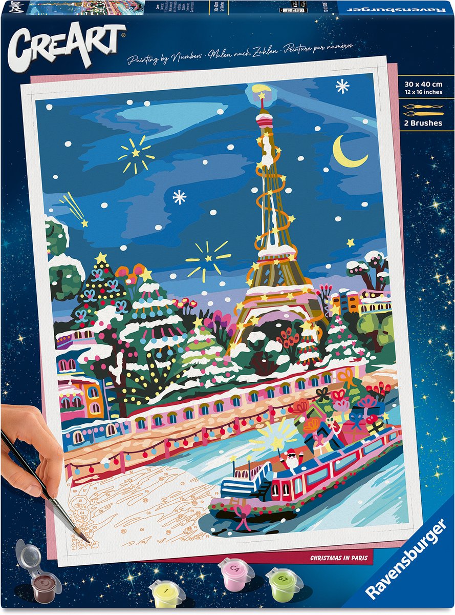Ravensburger CreArt Kerst in Parijs - Schilderen op Nummer - Volwassenen