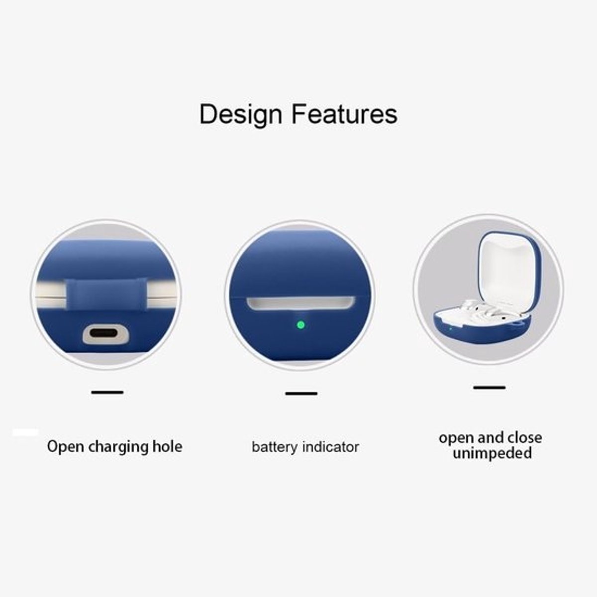 Oortelefoonhoesje - Headsethoes - Headsetbescherming - Volledige 360°-bescherming - Donkerblauw