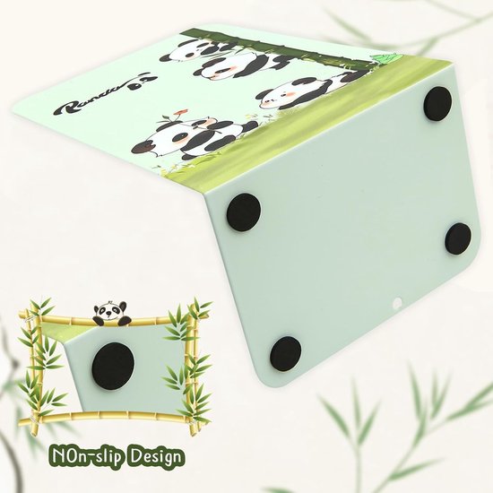 Creatieve Panda Boeksteunen van Metaal, Schattige Dierenontwerpen, Antislip en Stevige Boekorganizer voor School, Thuis en Kantoor, Perfect Cadeau voor Kinderen en Studenten — afbeelding 2