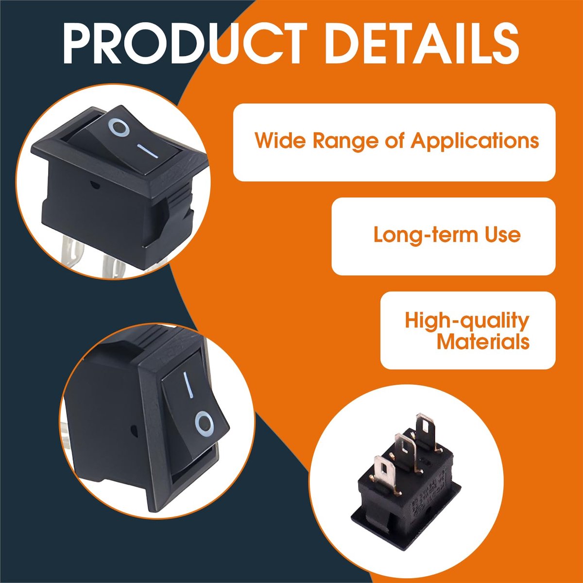 Mini Toggle Switch 10-Pack - Bootvorm - 2-polig - Ideaal voor DIY-projecten - ShopVlot